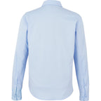 Tatra Long Sleeve Knit Dress Shirt with Recycled Polyester for Men Transfer - Frost Blue - Back Flat