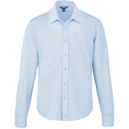 Tatra Long Sleeve Knit Dress Shirt with Recycled Polyester for Men Transfer - Frost Blue - Front Flat