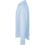 Tatra Long Sleeve Knit Dress Shirt with Recycled Polyester for Men Transfer - Frost Blue - Left Side Flat