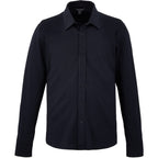 Tatra Long Sleeve Knit Dress Shirt with Recycled Polyester for Men Transfer - Navy - Front Flat