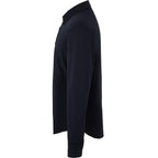 Tatra Long Sleeve Knit Dress Shirt with Recycled Polyester for Men Transfer - Navy - Left Side Flat