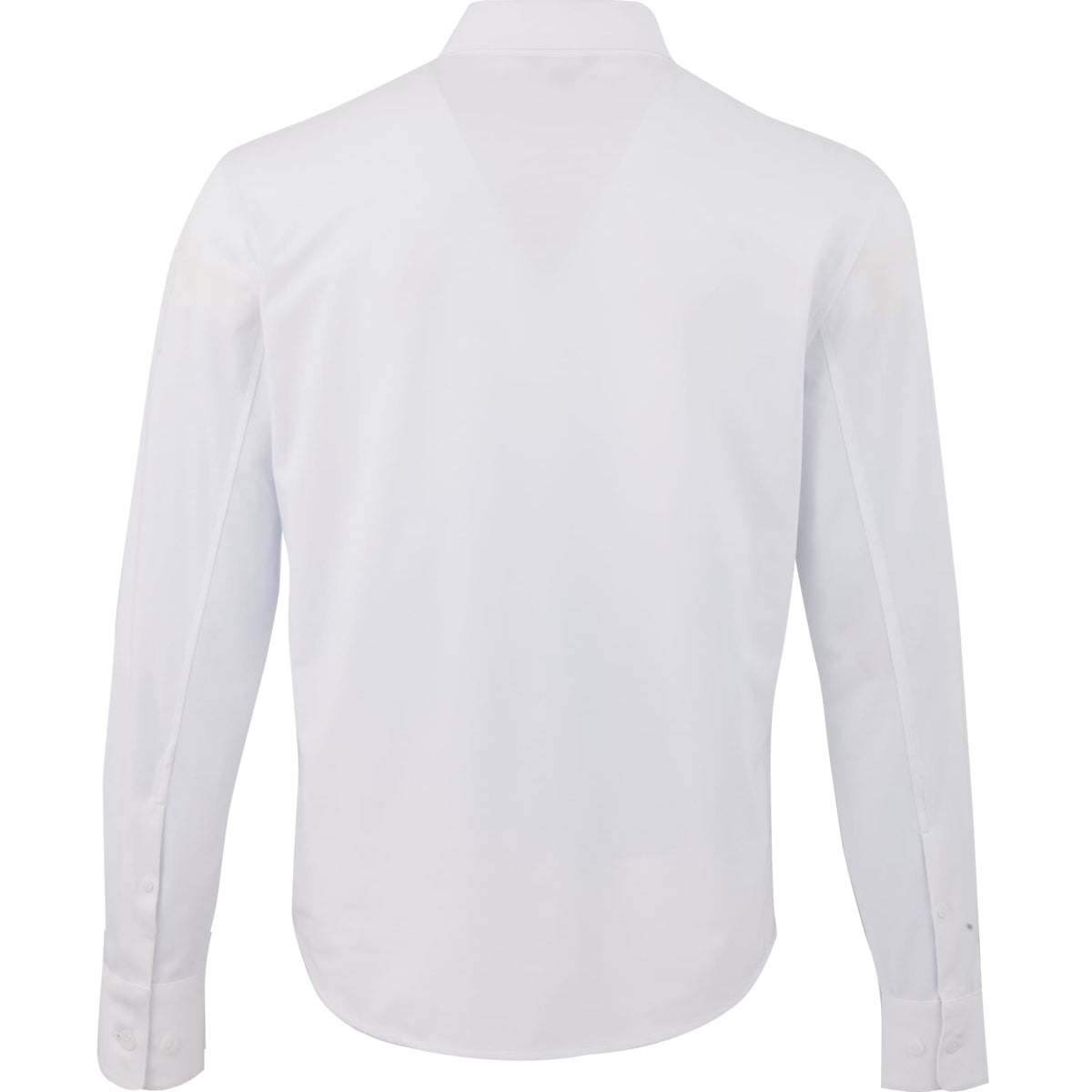 Tatra Long Sleeve Knit Dress Shirt with Recycled Polyester for Men Transfer - White - Back