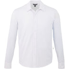 Tatra Long Sleeve Knit Dress Shirt with Recycled Polyester for Men Transfer - White - Front