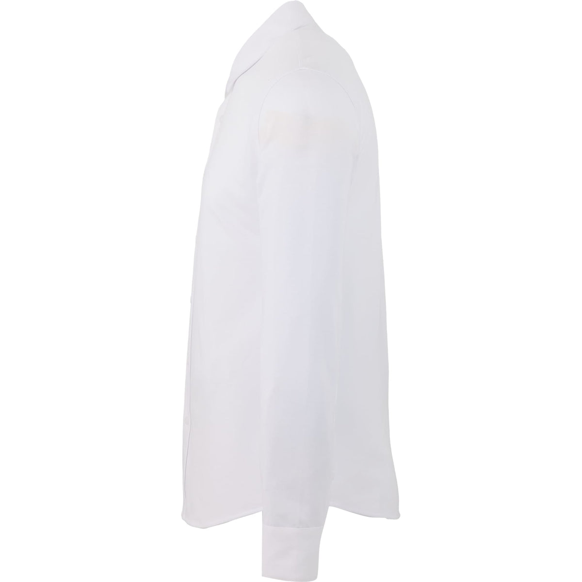 Tatra Long Sleeve Knit Dress Shirt with Recycled Polyester for Men Transfer - White - Left Side