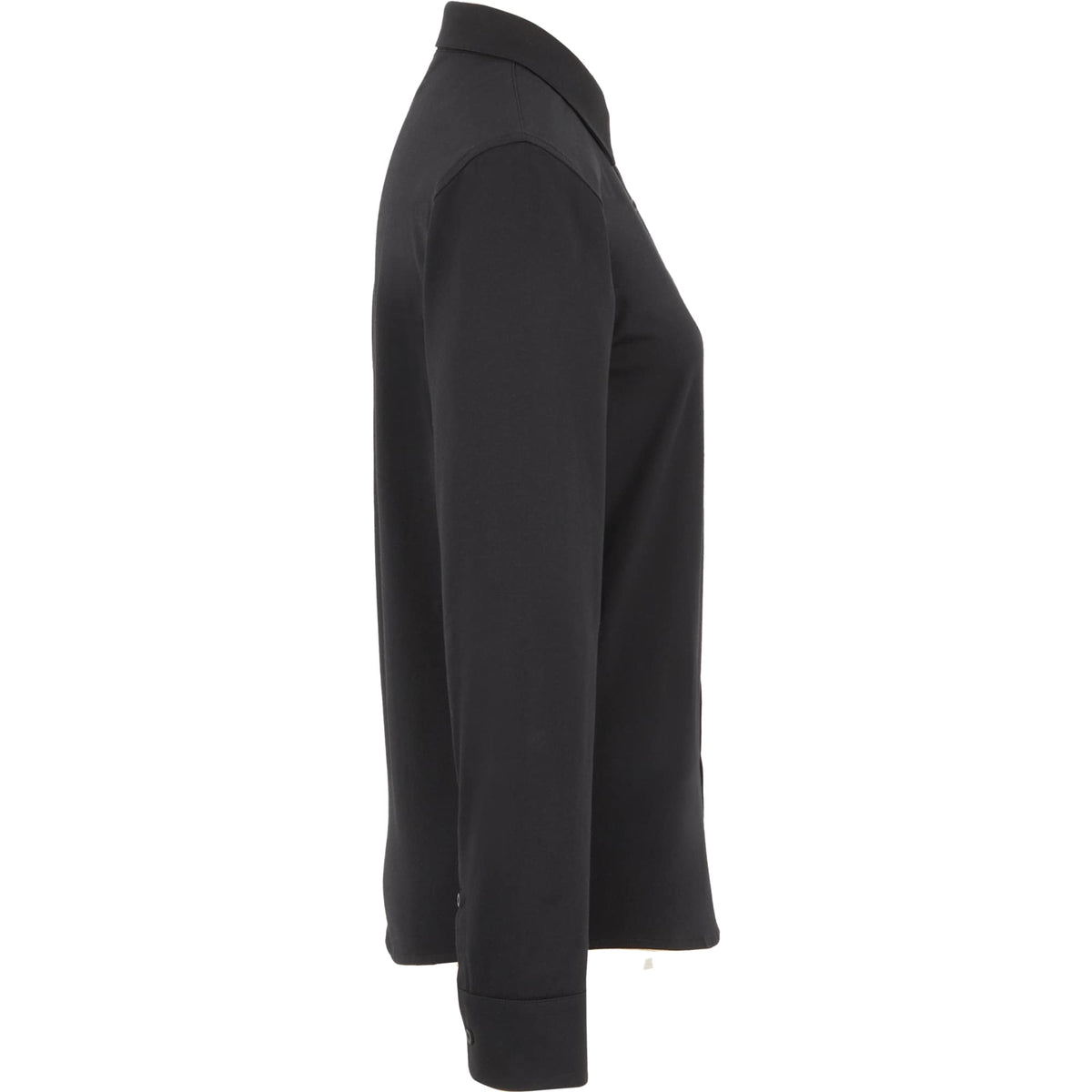 Tatra Long Sleeve Knit Dress Shirt with Recycled Polyester for Women Transfer - Black - Right Side