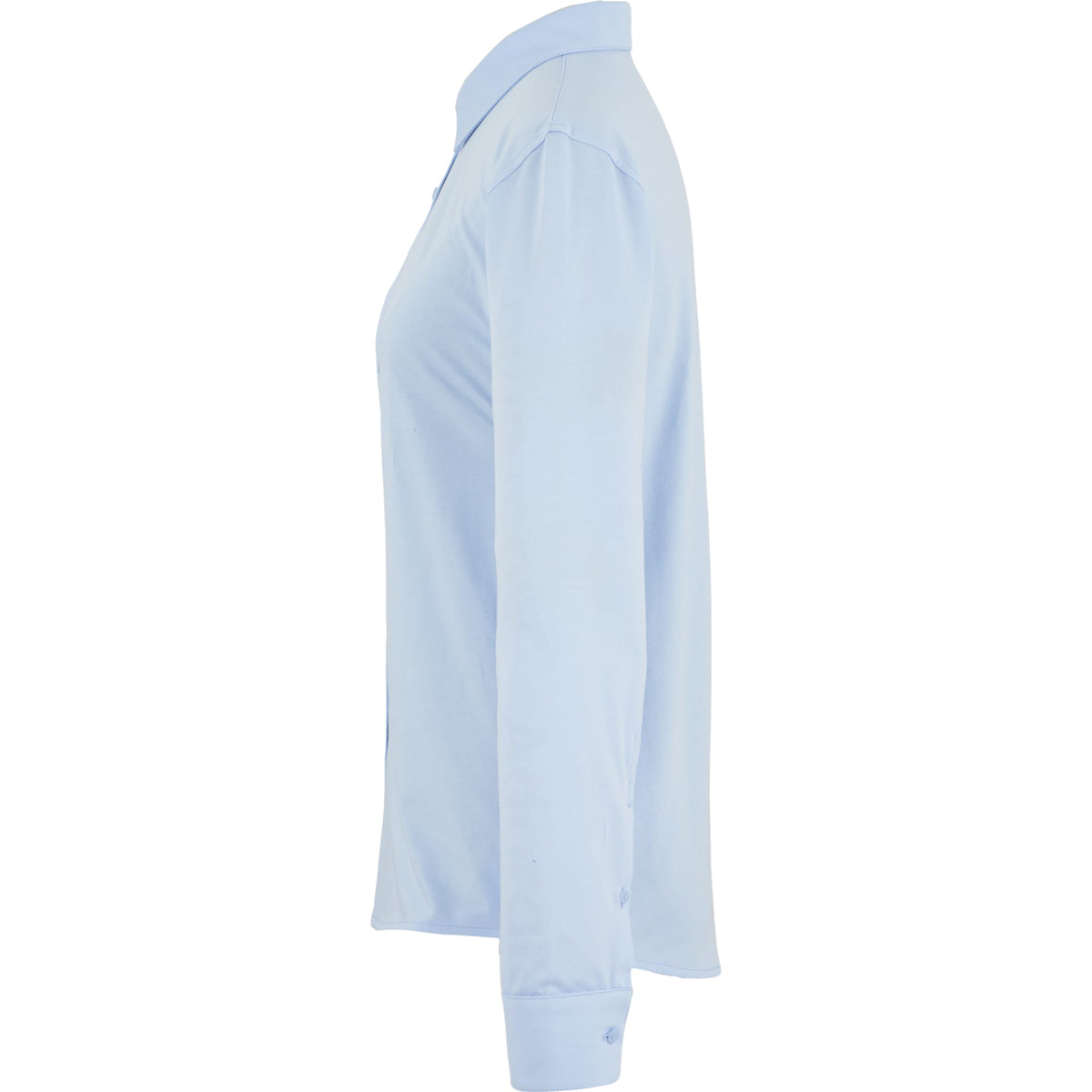 Tatra Long Sleeve Knit Dress Shirt with Recycled Polyester for Women Transfer - Frost Blue - Left Side Flat