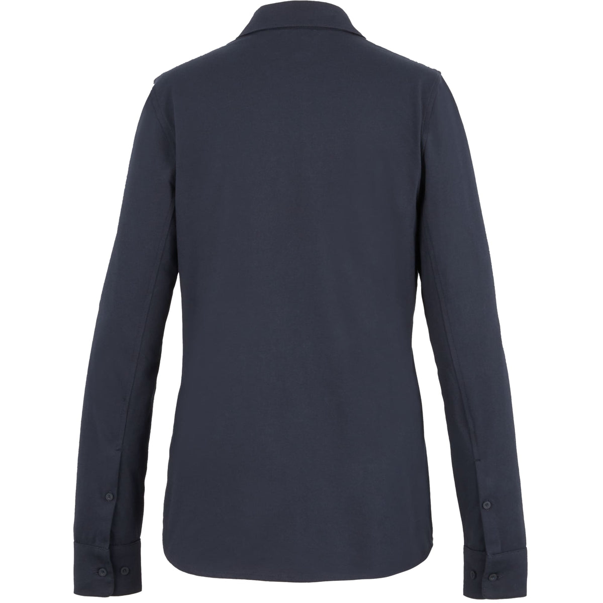 Tatra Long Sleeve Knit Dress Shirt with Recycled Polyester for Women Transfer - Navy - Back