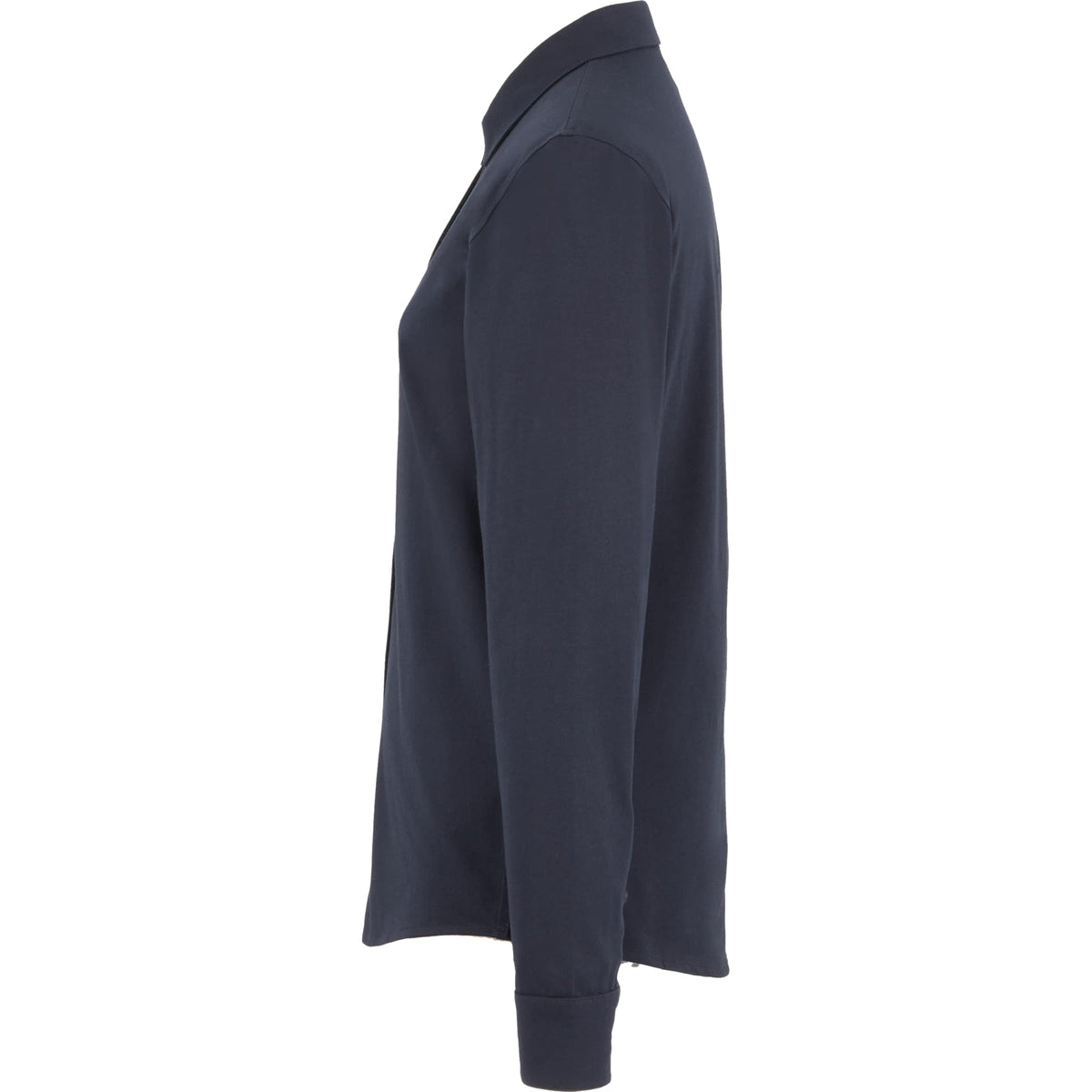 Tatra Long Sleeve Knit Dress Shirt with Recycled Polyester for Women Transfer - Navy - Left Side
