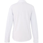 Tatra Long Sleeve Knit Dress Shirt with Recycled Polyester for Women Transfer - White - Back