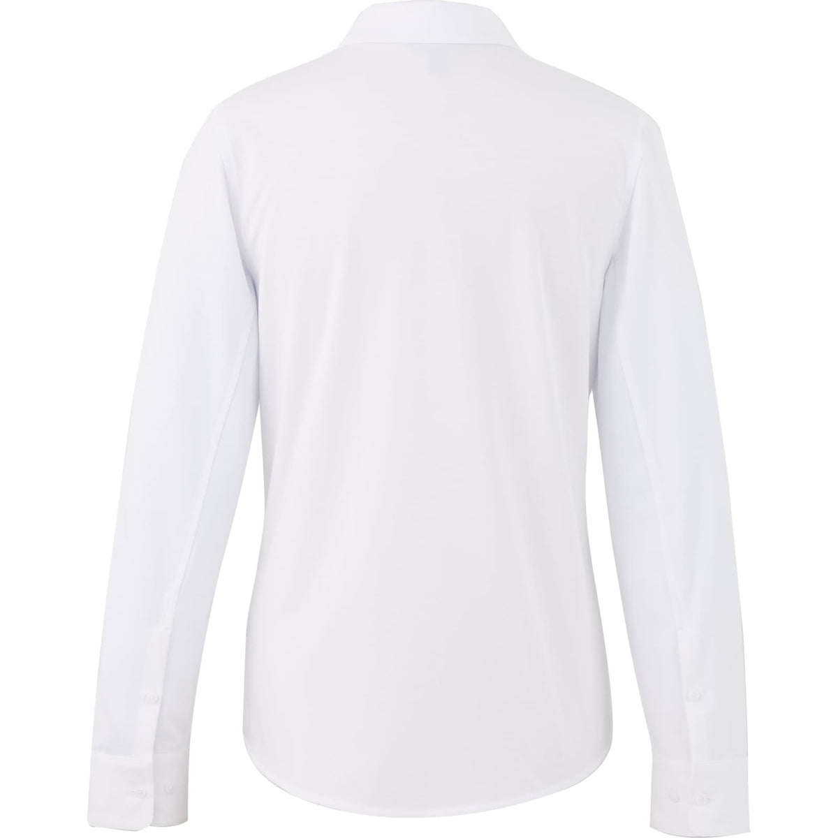 Tatra Long Sleeve Knit Dress Shirt with Recycled Polyester for Women Transfer - White - Back