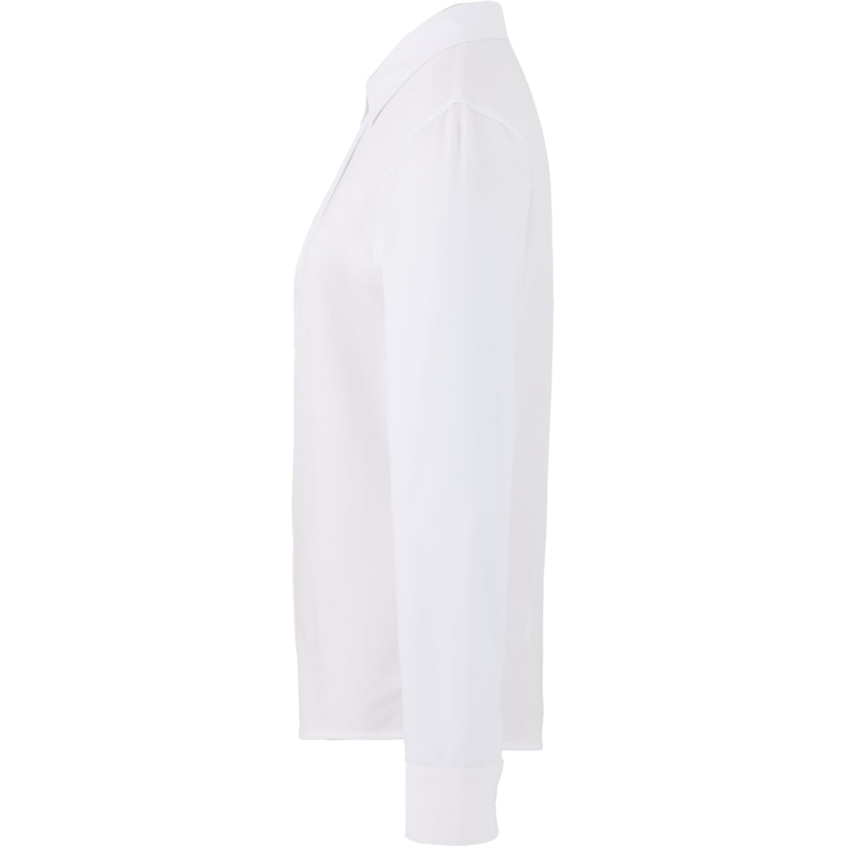Tatra Long Sleeve Knit Dress Shirt with Recycled Polyester for Women Transfer - White - Left Side