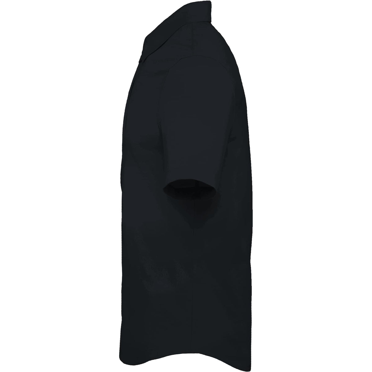 Tatra Short Sleeve Knit Dress Shirt with Recycled Polyester for Men Embroidery - Black - Left Side