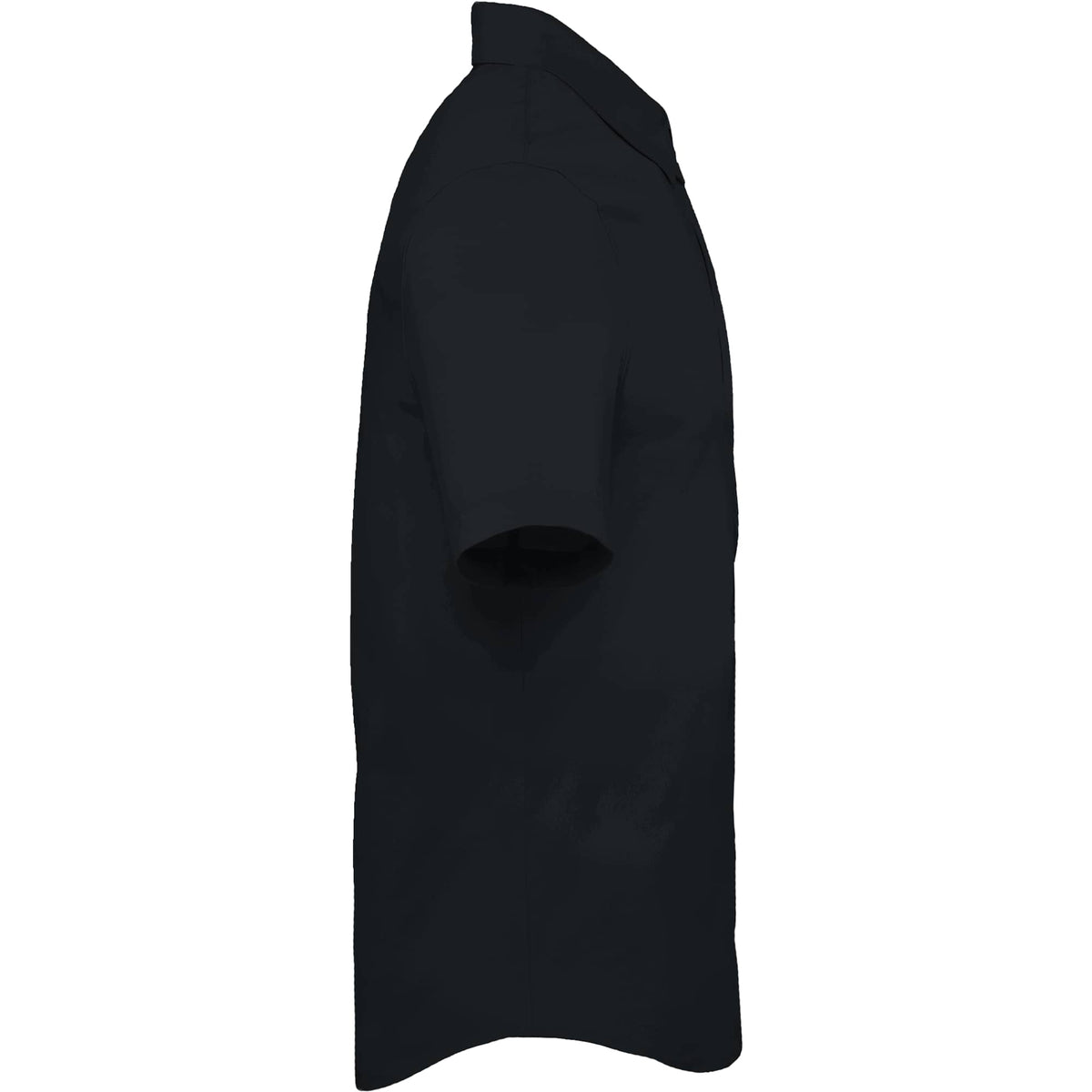 Tatra Short Sleeve Knit Dress Shirt with Recycled Polyester for Men Embroidery - Black - Right Side