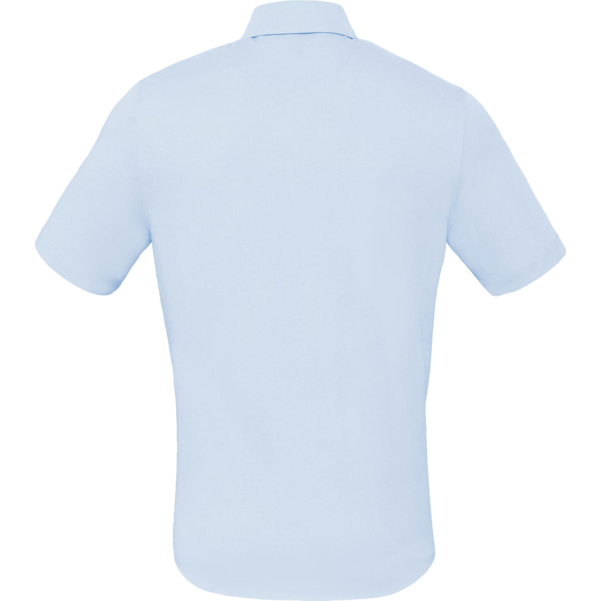 Tatra Short Sleeve Knit Dress Shirt with Recycled Polyester for Men Embroidery - Frost Blue - Back