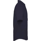 Tatra Short Sleeve Knit Dress Shirt with Recycled Polyester for Men Embroidery - Navy - Right Side