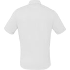 Tatra Short Sleeve Knit Dress Shirt with Recycled Polyester for Men Embroidery - White - Back