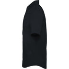 Tatra Short Sleeve Knit Dress Shirt with Recycled Polyester for Men Transfer - Black - Left Side