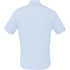 Tatra Short Sleeve Knit Dress Shirt with Recycled Polyester for Men Transfer - Frost Blue - Back