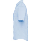 Tatra Short Sleeve Knit Dress Shirt with Recycled Polyester for Men Transfer - Frost Blue - Left Side