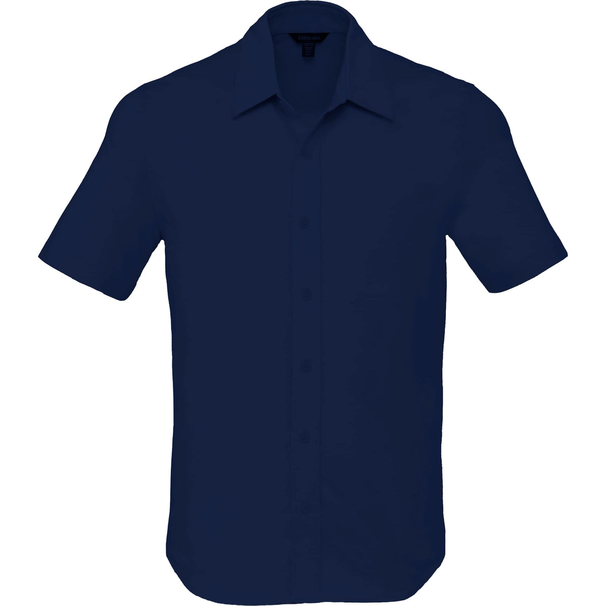Tatra Short Sleeve Knit Dress Shirt with Recycled Polyester for Men Transfer - Navy - Front