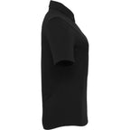 Tatra Short Sleeve Knit Dress Shirt with Recycled Polyester for Women Embroidery - Black - Right Side