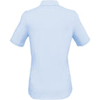 Tatra Short Sleeve Knit Dress Shirt with Recycled Polyester for Women Embroidery - Frost Blue - Back
