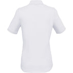 Tatra Short Sleeve Knit Dress Shirt with Recycled Polyester for Women Embroidery - White - Back