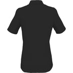 Tatra Short Sleeve Knit Dress Shirt with Recycled Polyester for Women Transfer - Black - Back