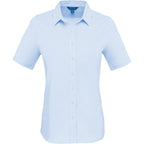 Tatra Short Sleeve Knit Dress Shirt with Recycled Polyester for Women Transfer - Frost Blue - Front