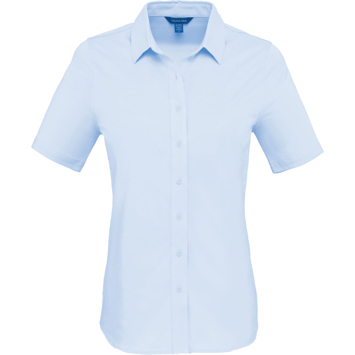 Tatra Short Sleeve Knit Dress Shirt with Recycled Polyester for Women Transfer - Frost Blue - Front