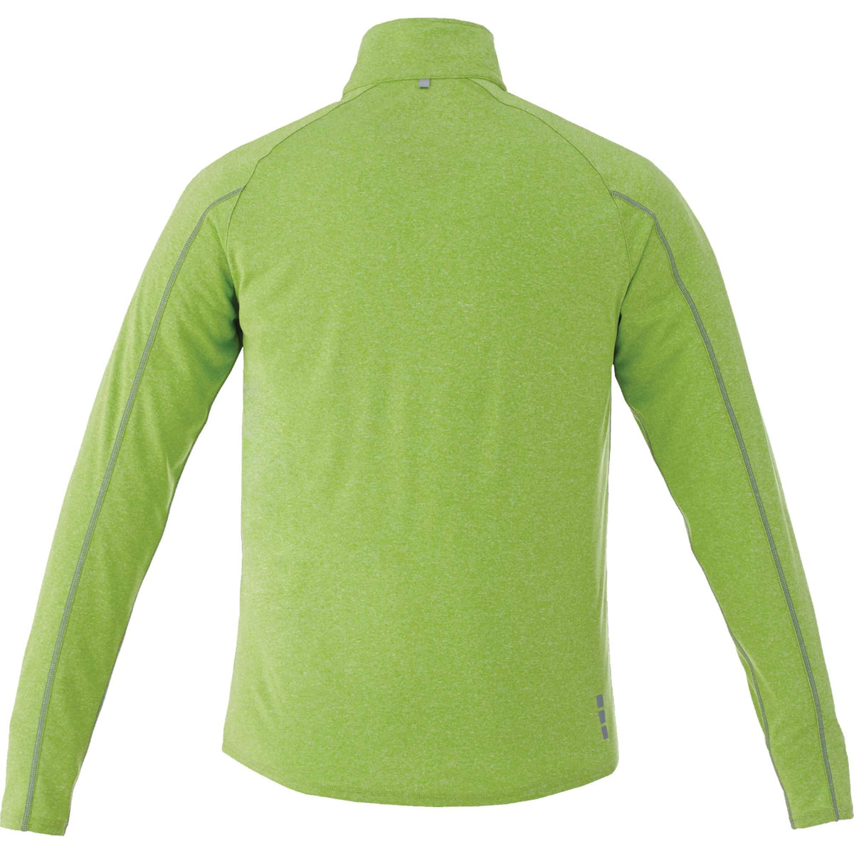 Taza Knit Quarter Zip with Thumb Holes for Men Transfer - Apple Heather - Back Flat