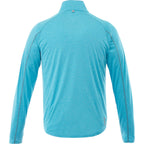 Taza Knit Quarter Zip with Thumb Holes for Men Transfer - Aspen Heather - Back Flat