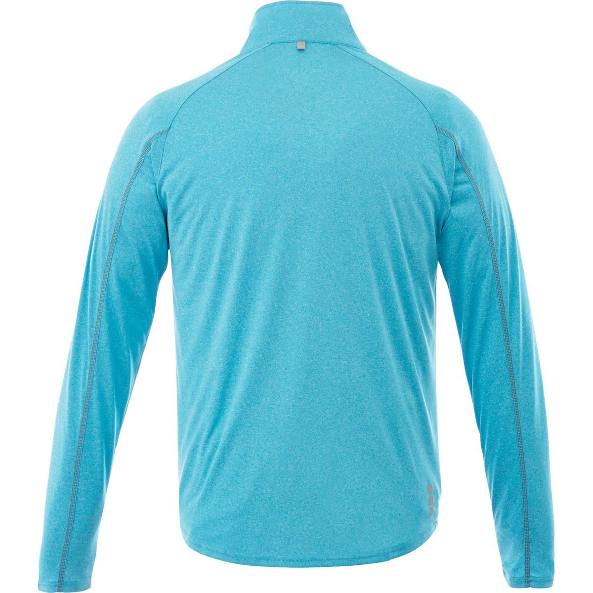 Taza Knit Quarter Zip with Thumb Holes for Men Transfer - Aspen Heather - Back Flat