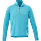 Taza Knit Quarter Zip with Thumb Holes for Men Transfer - Aspen Heather - Front Flat