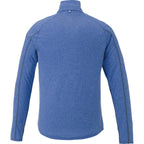 Taza Knit Quarter Zip with Thumb Holes for Men Transfer - New Royal Heather - Back Flat