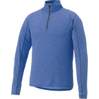 Taza Knit Quarter Zip with Thumb Holes for Men Transfer - New Royal Heather - Flat 2
