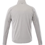 Taza Knit Quarter Zip with Thumb Holes for Men Transfer - Silver Heather - Back Flat
