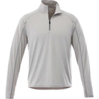 Taza Knit Quarter Zip with Thumb Holes for Men Transfer - Silver Heather - Flat