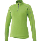 Taza Knit Quarter Zip with Thumb Holes for Women Debossing - Apple Heather - Flat