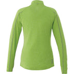 Taza Knit Quarter Zip with Thumb Holes for Women Transfer - Apple Heather - Back Flat