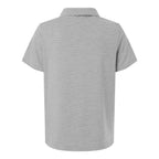 Team 365 Women's Relay Heathered Stripe Polo Embroidery - Athletic Heather/ White - Back