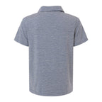Team 365 Women's Relay Heathered Stripe Polo Embroidery - Sport Dark Navy Heather/ White - Back