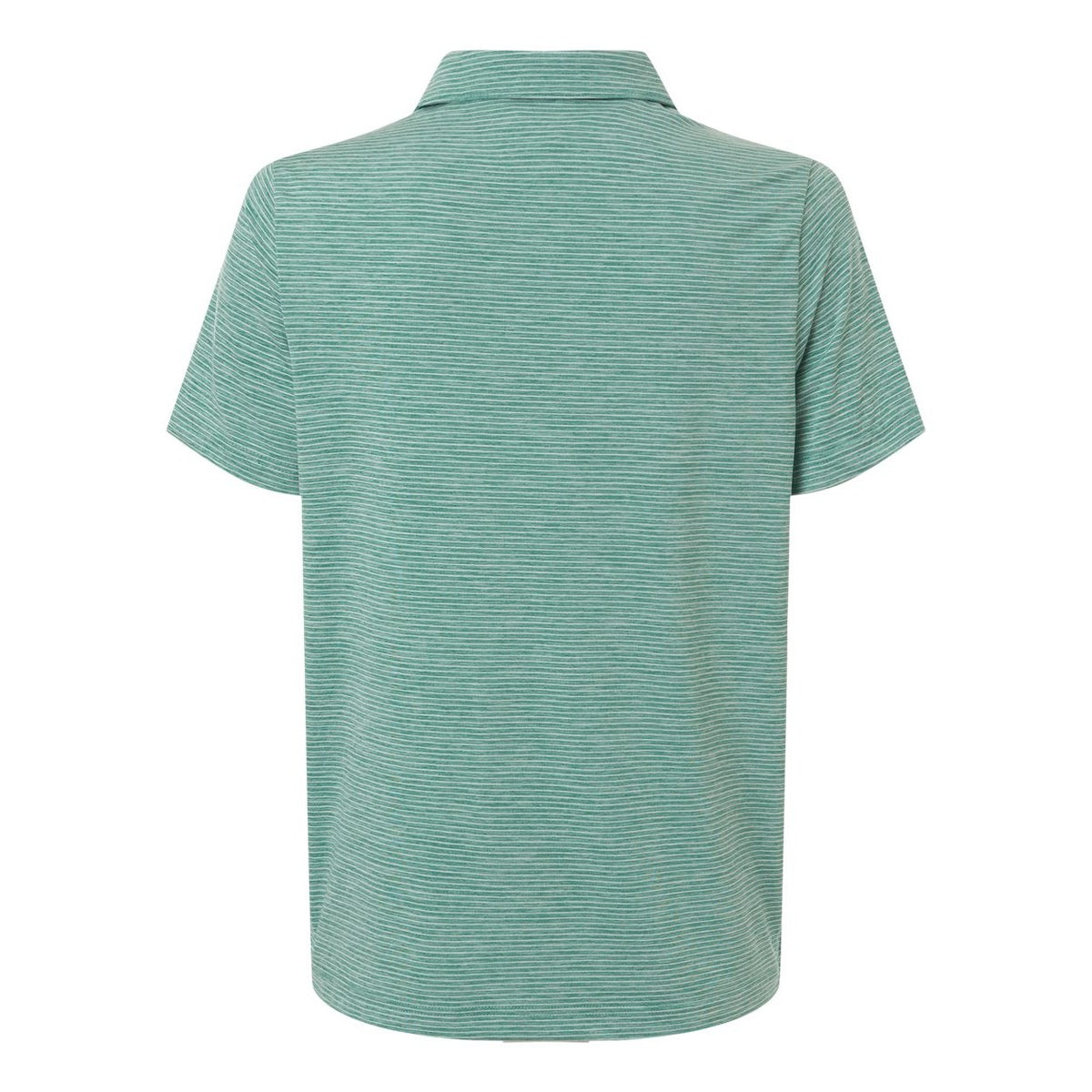 Team 365 Women's Relay Heathered Stripe Polo Embroidery - Sport Forest Heather/ White - Back