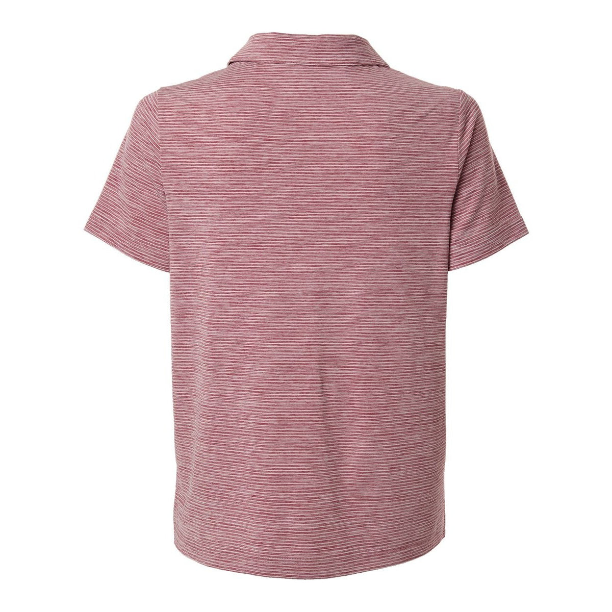 Team 365 Women's Relay Heathered Stripe Polo Embroidery - Sport Maroon Heather/ White - Back