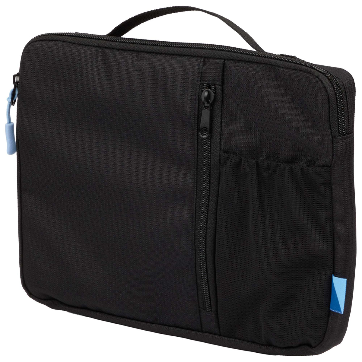 Tech Organizer Case with Grab Handle, Recycled Transfer - Black - Left Angle