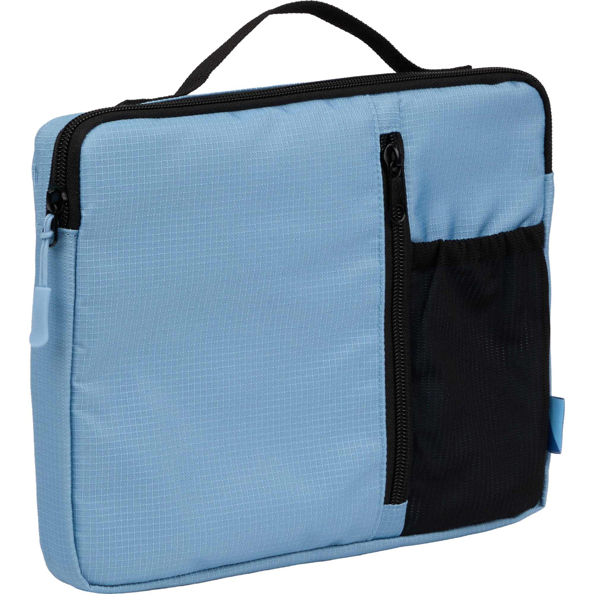 Tech Organizer Case with Grab Handle, Recycled Transfer - Blue - Right Angle