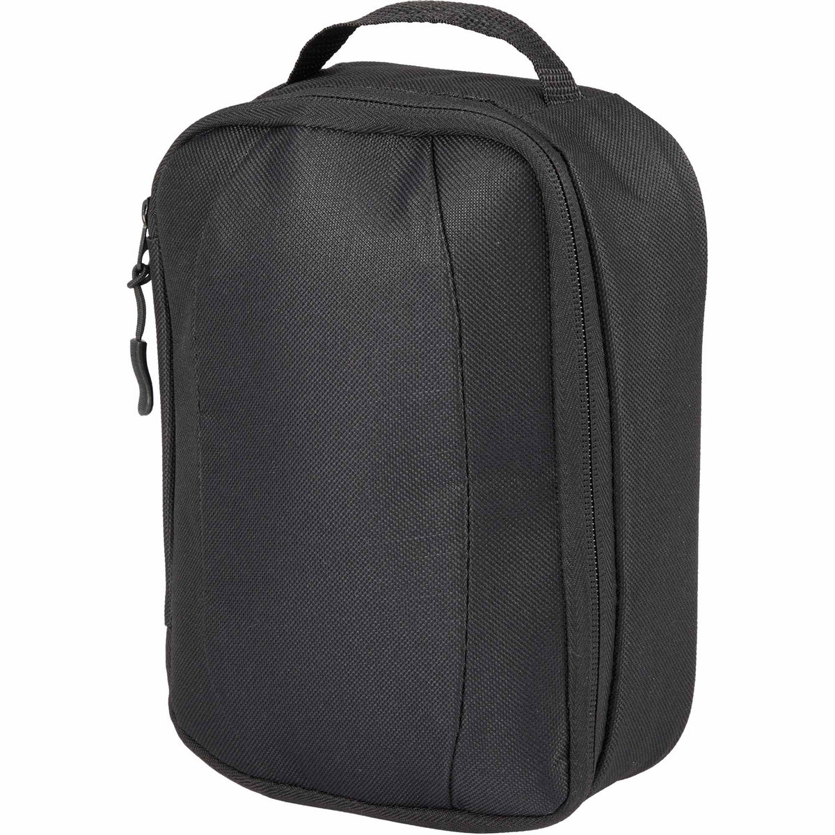 Tech Organizer with Cable Loops in Recycled PET - Black - Left Angle 2