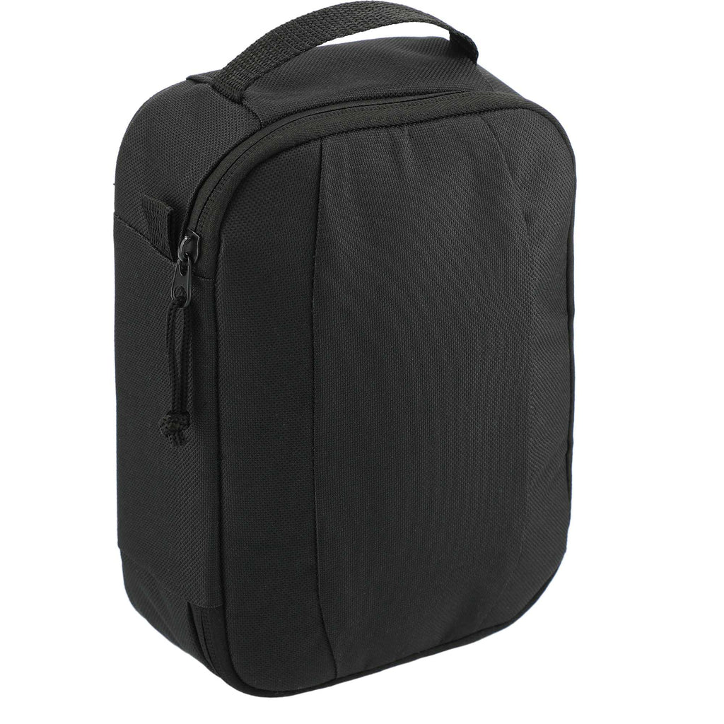 Tech Organizer with Cable Loops in Recycled PET - Black - Right Angle 2
