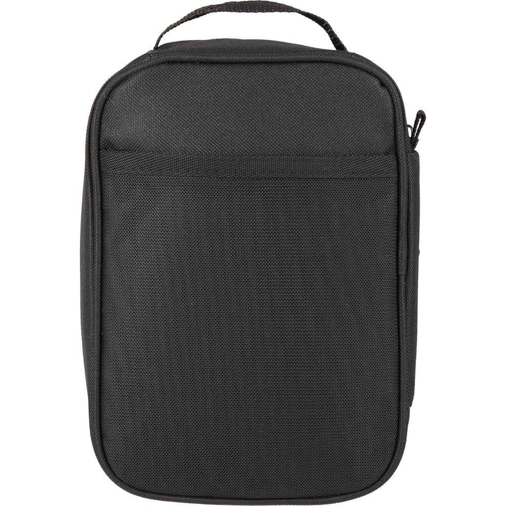 Tech Organizer with Cable Loops in Recycled PET Full Color - Black - Back 2