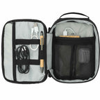 Tech Organizer with Cable Loops in Recycled PET Full Color - Black - Front 3